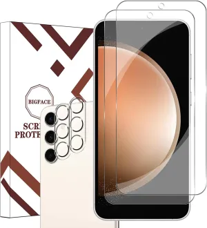 Galaxy S23 FE Tempered Glass Screen Protector   Camera Lens Protector [ 2   2 Pack ][Fingerprint Unlock] [Anti-Scratch] [Case Friendly] Clear HD Protective Film for Samsung Galaxy S23 FE 5G