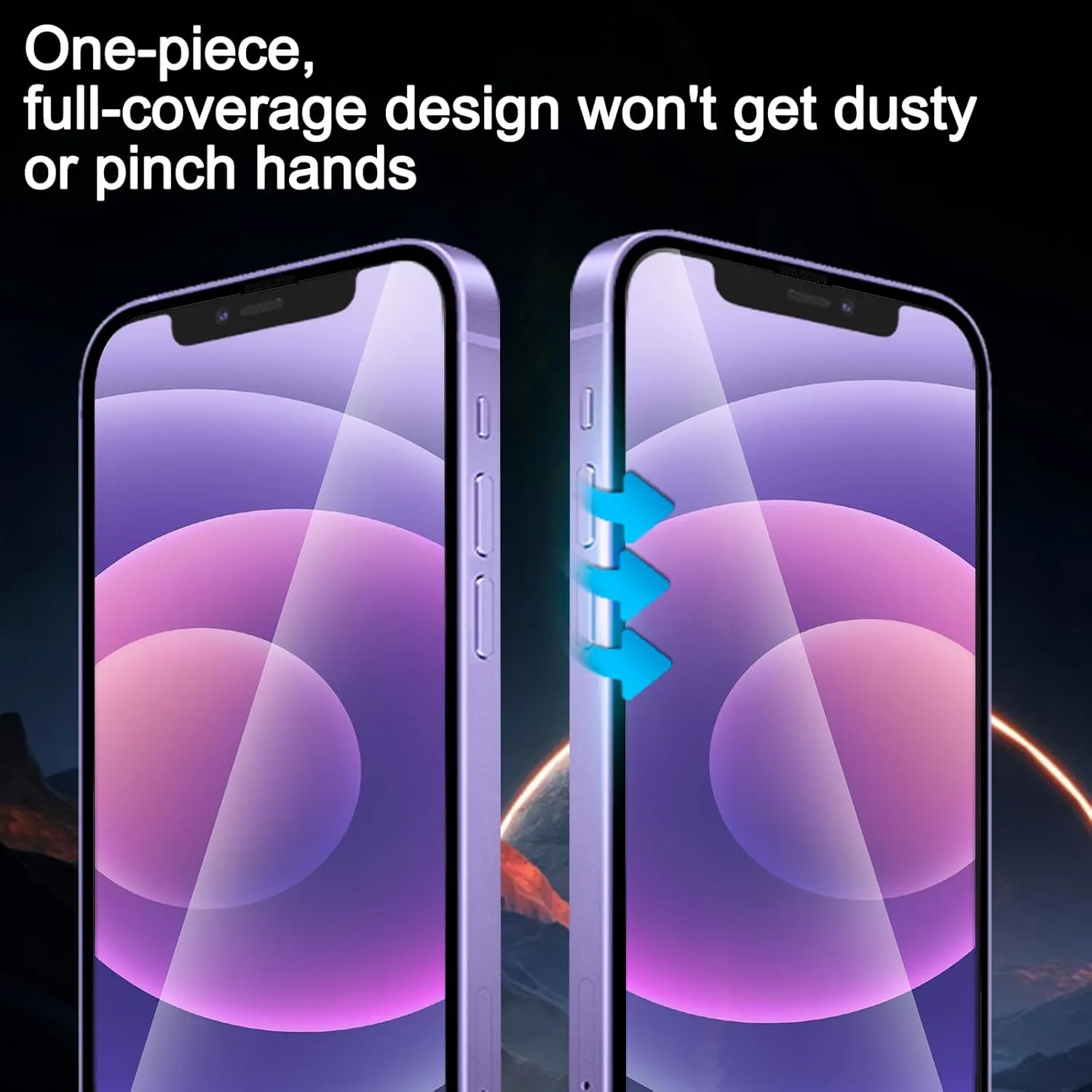 Glass Screen Protector for iPhone 12 6.1 inch[2 Pack][Easy Installation],with 2 Camera Lens Protectors,HD Clear Full Screen Tempered Glass,Case Friendly
