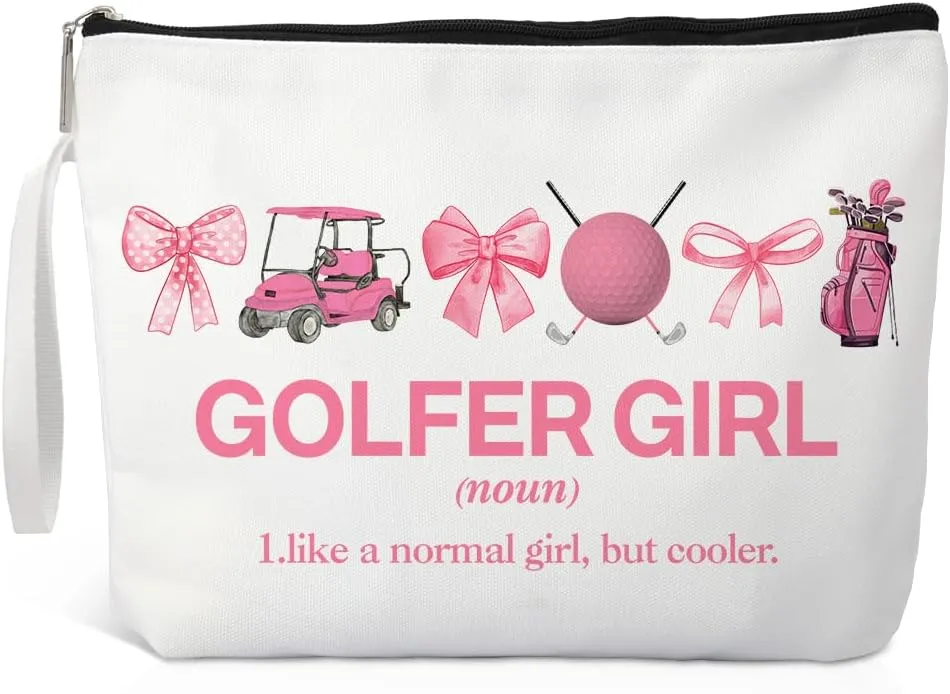 Golfer Makeup Bag, Funny Cosmetic Bag for Golf Player, Golf Gifts for Women, Ladies Golf Gifts, Golf Lover Gifts, Golf Weekend Gifts for Women, Golf Team Gifts