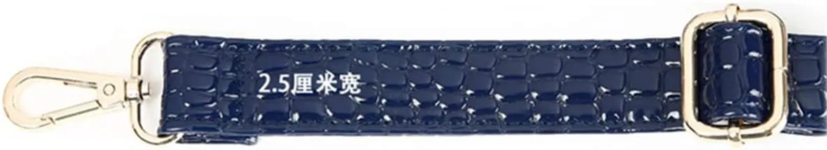 Handbag Strap PU Leather Shoulder Strap Adjustable Bag Strap with Metal Swivel Hooks for Crossbody Bag Briefcase Messenger Bag DIY Purse Making(Blue)