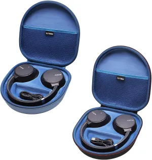 Hard Travel Carrying Case for Sony WH-CH720N/WH-CH520 Headphone, Outside Black Inside Blue & Outside Blue Inside Blue