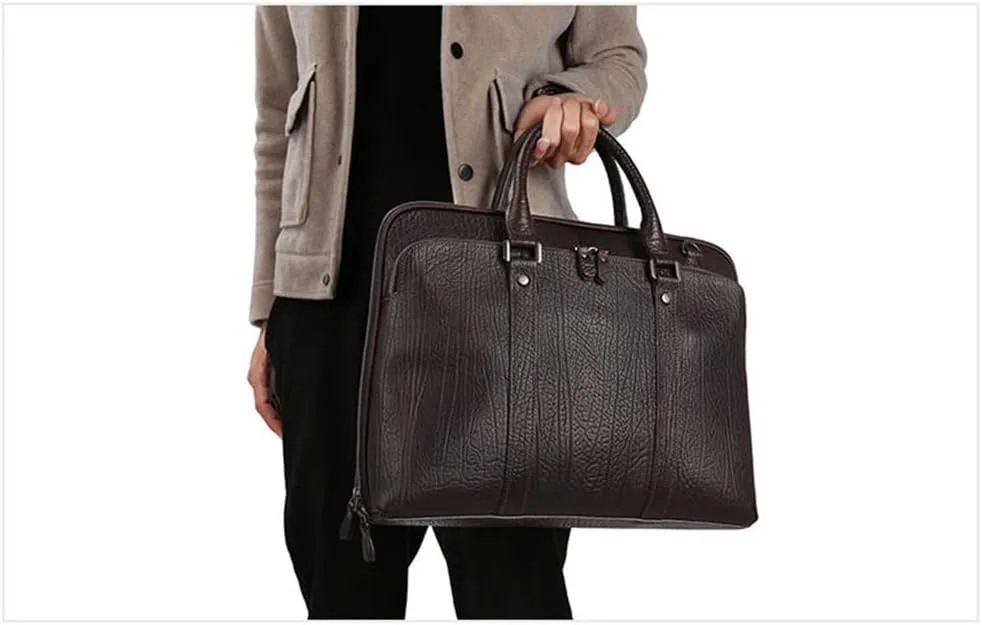 HBJWOV Business Men's Handbag Briefcase 15.6 Inch Shoulder Crossbody Bag Leather Men's Bags Computer Bag