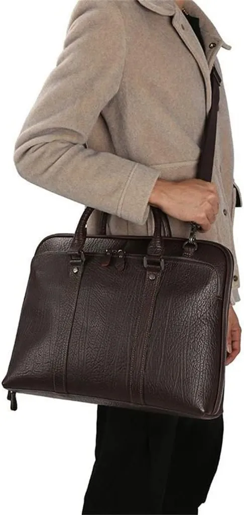 HBJWOV Business Men's Handbag Briefcase 15.6 Inch Shoulder Crossbody Bag Leather Men's Bags Computer Bag