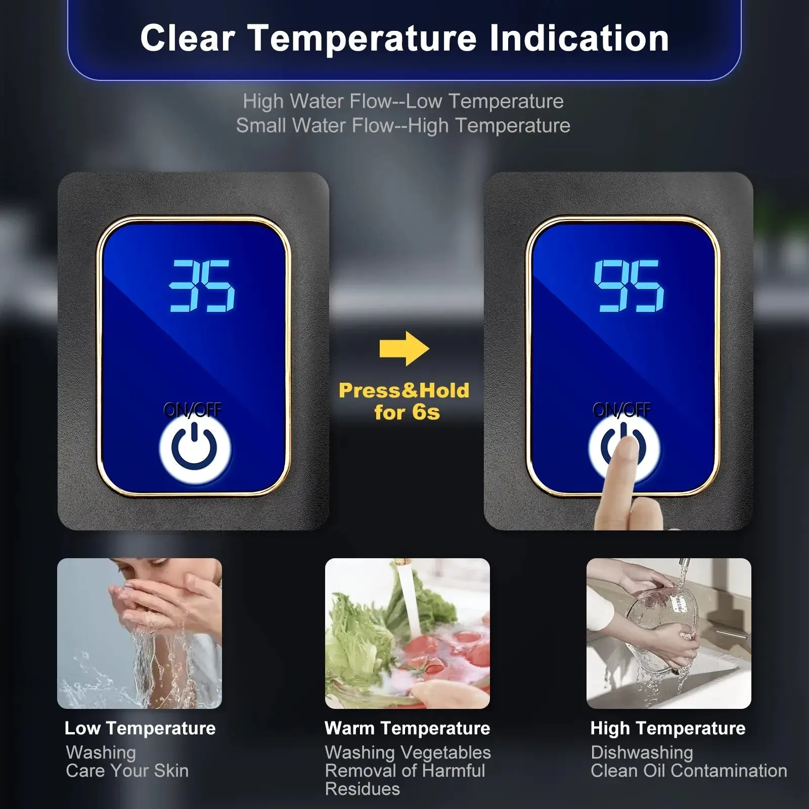 Instant Tankless Water Heater, On-Demand Hot Water, Energy-Efficient
