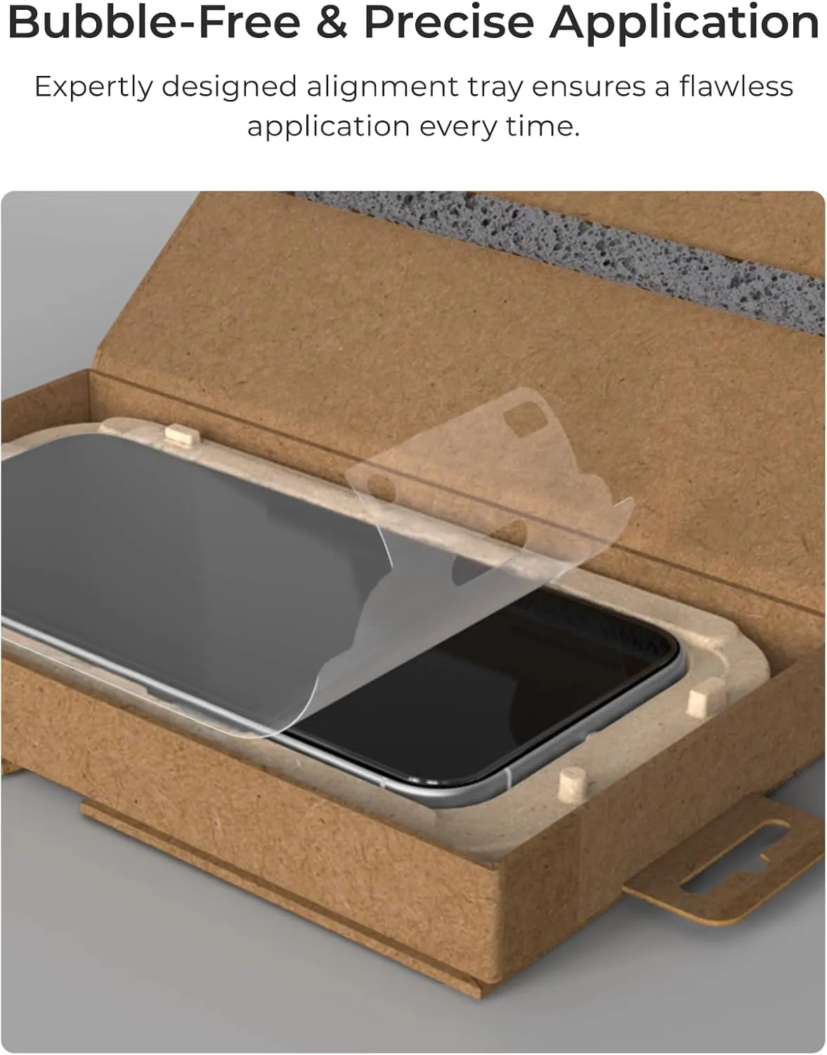 iOttie Terra Screen Protector for iPhone 16 with 2 9H Tempered Glass Screen Protectors and Eco-Friendly Reusable Alignment Tray