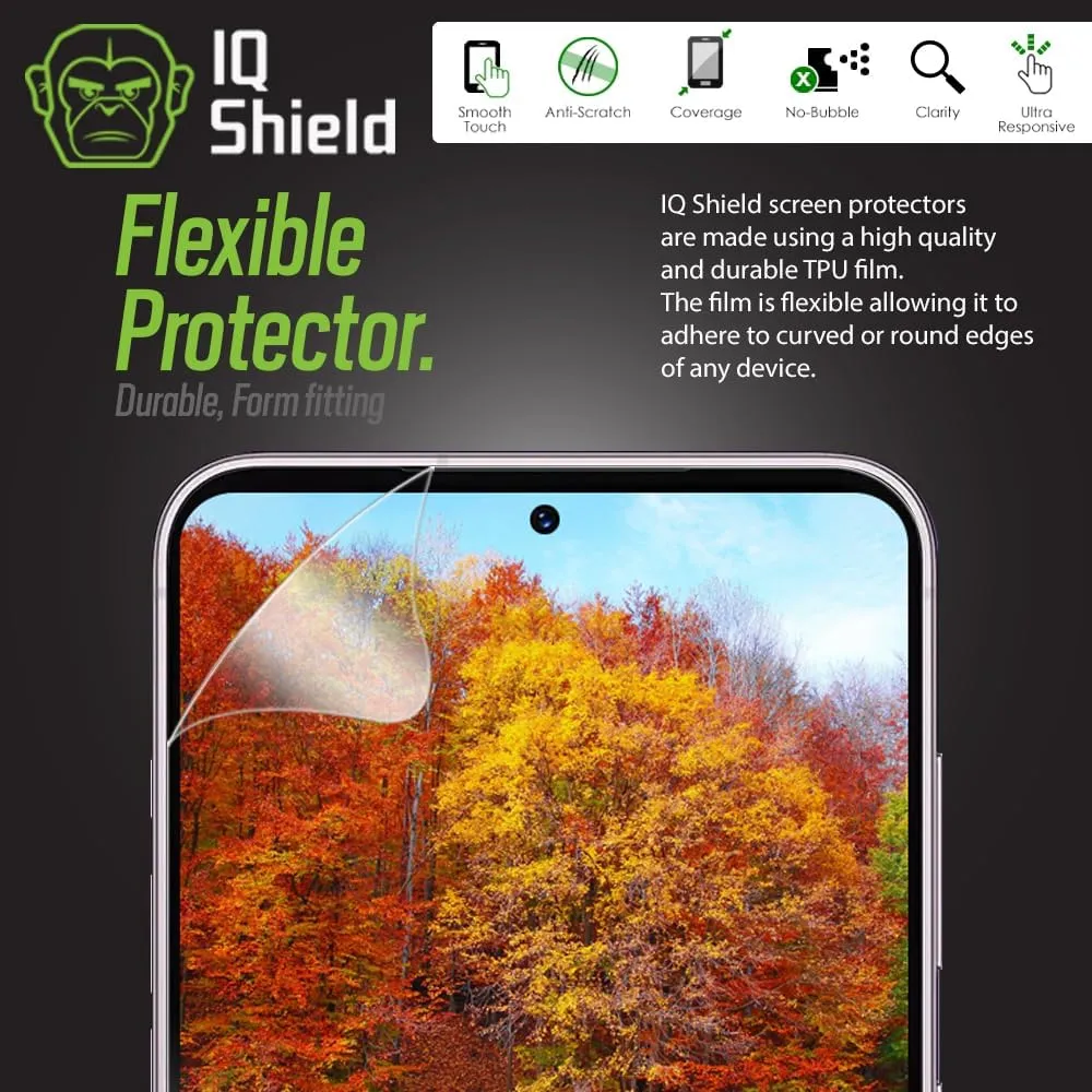 IQShield 2 Pack Screen Protector for Samsung Galaxy S23 Plus 5G/ Galaxy S23  (6.6 Inch, 2023 Release) Works with Fingerprint Scanner Anti-Bubble Clear TPU Film