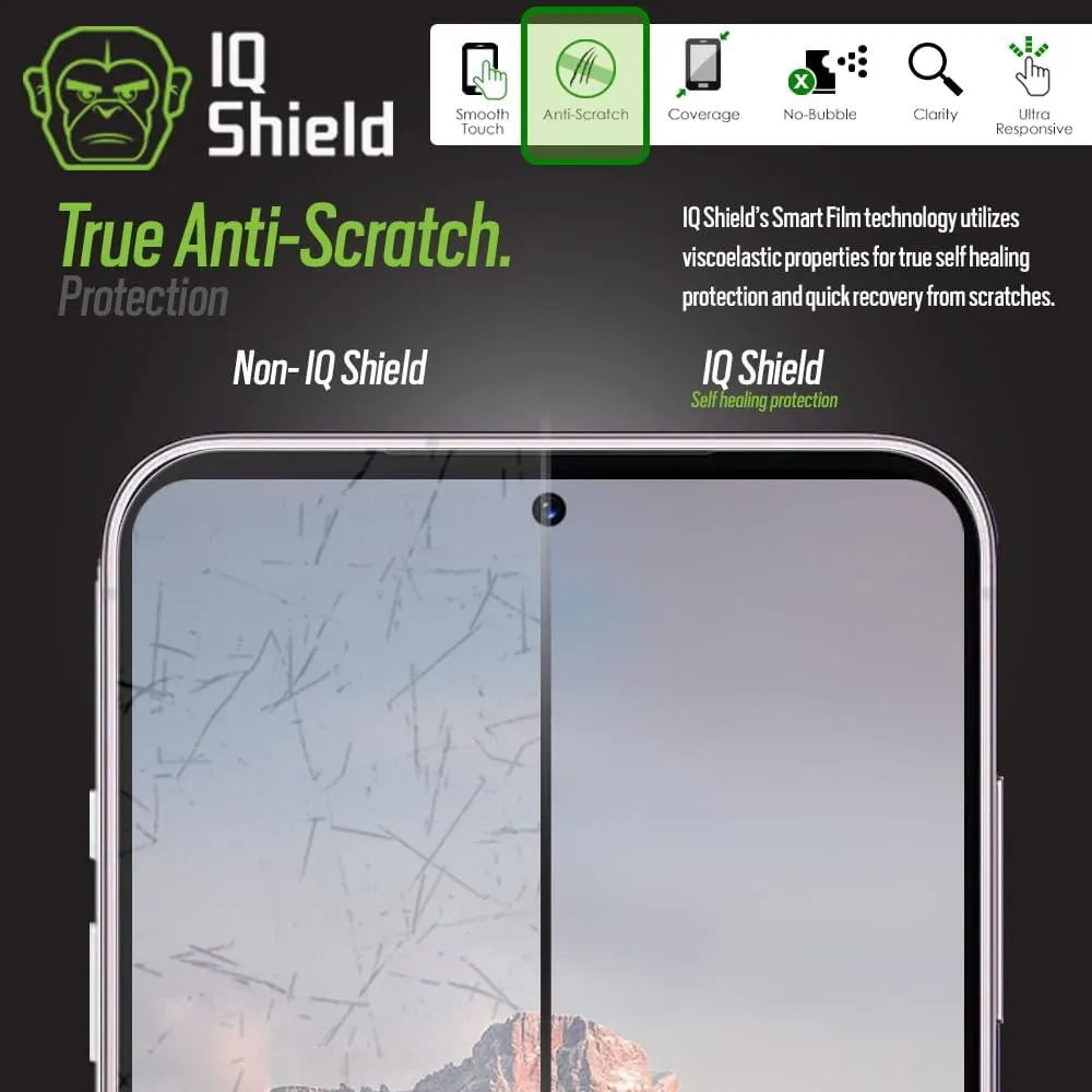 IQShield 2 Pack Screen Protector for Samsung Galaxy S23 Plus 5G/ Galaxy S23  (6.6 Inch, 2023 Release) Works with Fingerprint Scanner Anti-Bubble Clear TPU Film