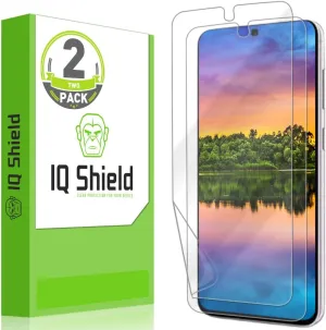 IQShield 2 Pack Screen Protector for Samsung Galaxy S23 Plus 5G/ Galaxy S23  (6.6 Inch, 2023 Release) Works with Fingerprint Scanner Anti-Bubble Clear TPU Film