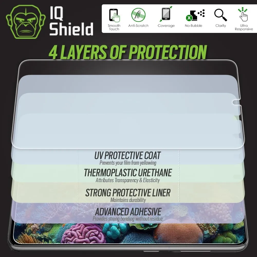 IQShield Screen Protector Compatible with Samsung Galaxy S21 (6.2 inch)(3-Pack)(Case Friendly)[Works with Fingerprint Scanner] Anti-Bubble Clear TPU Film