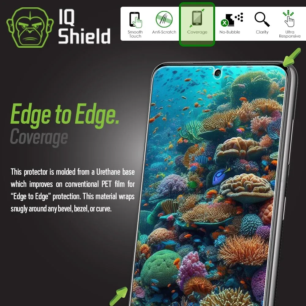 IQShield Screen Protector Compatible with Samsung Galaxy S21 (6.2 inch)(3-Pack)(Case Friendly)[Works with Fingerprint Scanner] Anti-Bubble Clear TPU Film