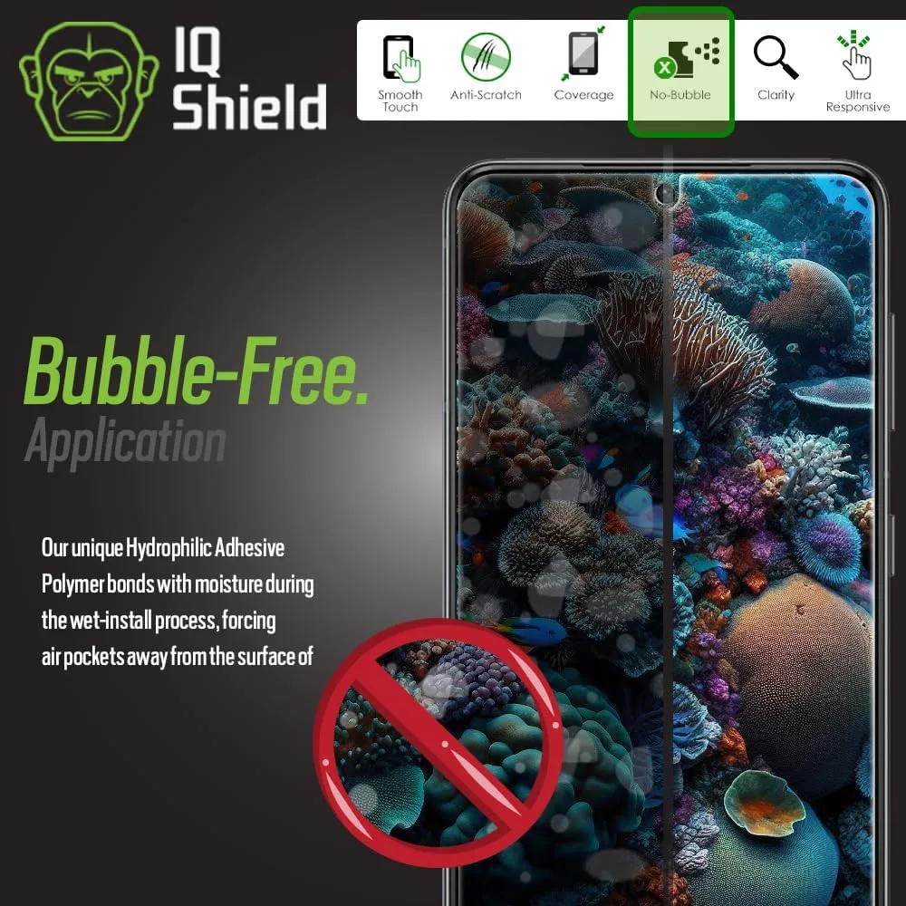 IQShield Screen Protector Compatible with Samsung Galaxy S21 (6.2 inch)(3-Pack)(Case Friendly)[Works with Fingerprint Scanner] Anti-Bubble Clear TPU Film