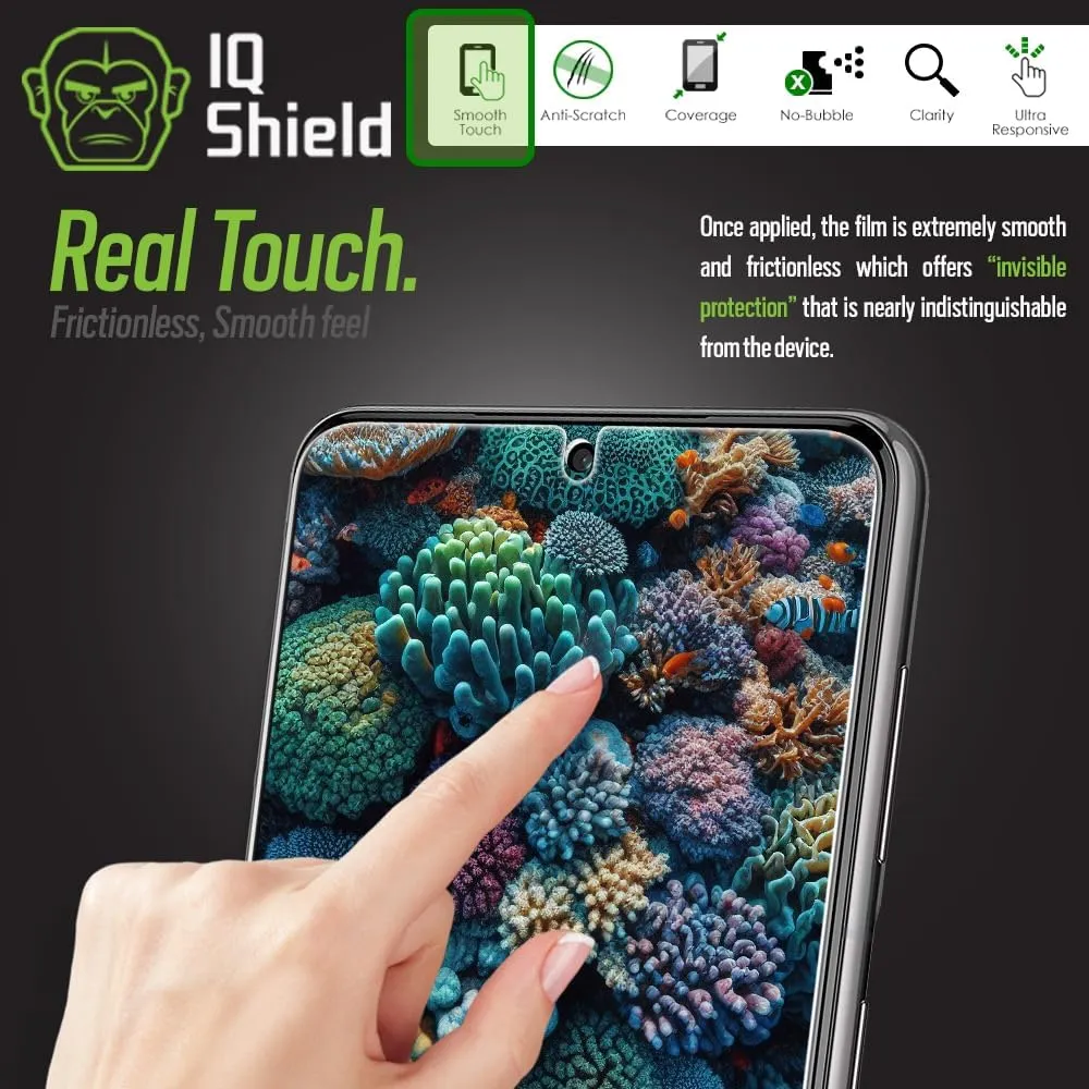 IQShield Screen Protector Compatible with Samsung Galaxy S21 (6.2 inch)(3-Pack)(Case Friendly)[Works with Fingerprint Scanner] Anti-Bubble Clear TPU Film