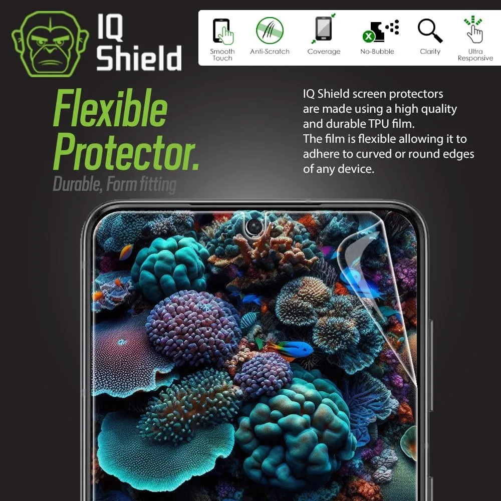 IQShield Screen Protector Compatible with Samsung Galaxy S21 (6.2 inch)(3-Pack)(Case Friendly)[Works with Fingerprint Scanner] Anti-Bubble Clear TPU Film