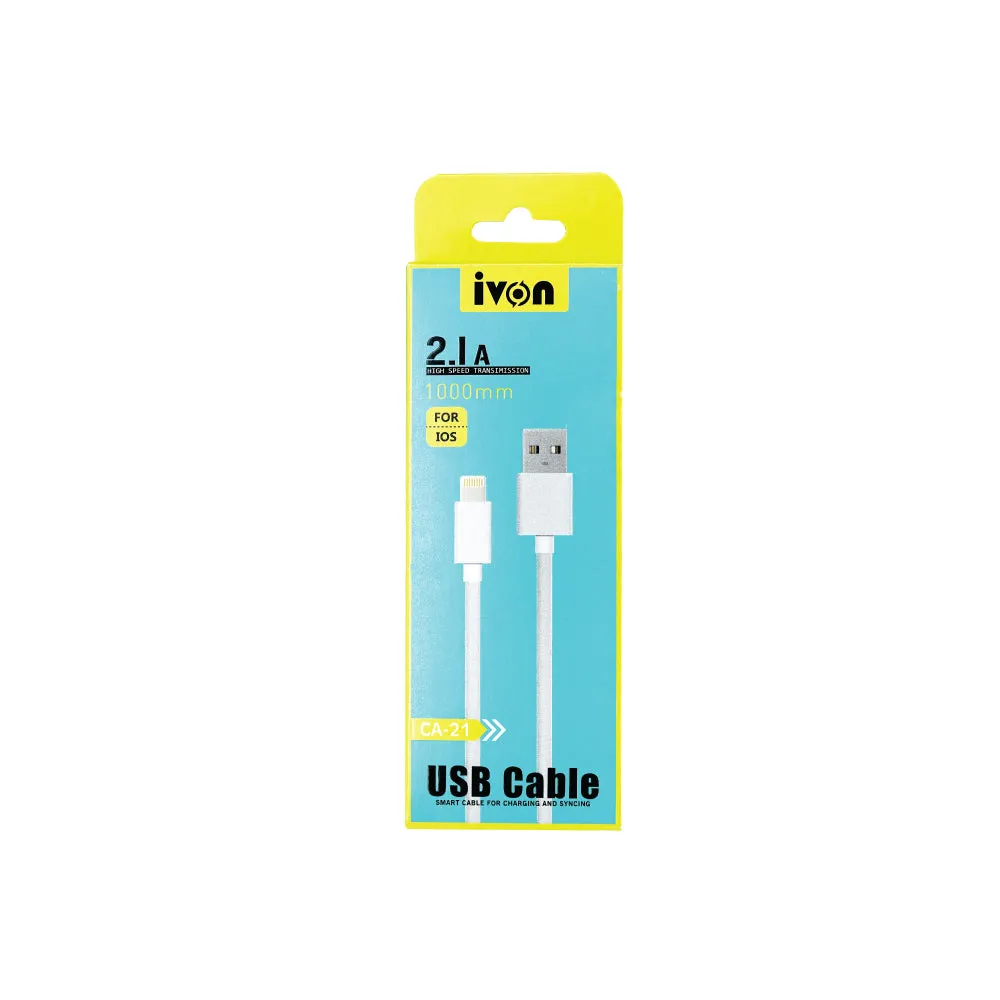 IVON USB IOS Data Cable 2.1A (1m)