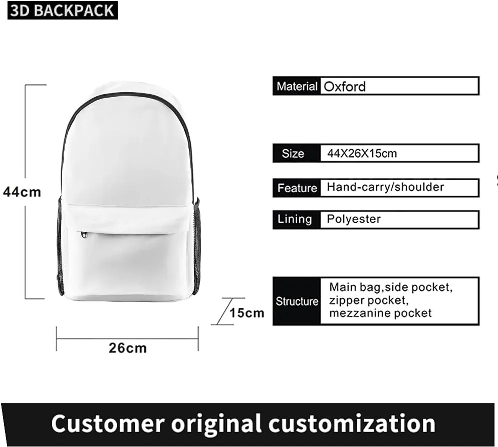 jj Mikey maizen backpack Denim bag Oxford Cloth Travel Bag Casual Unisex Shoulder Bags (YM7263A18,One size)