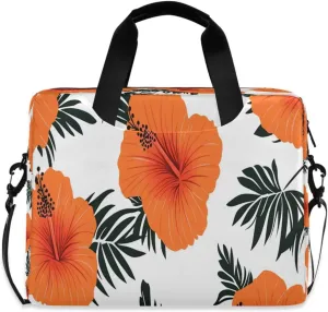 Laptop Bag, Briefcase, 15.7 inch, Hand-carry or Shoulder-strap, Waterproof and Durable, Graffiti Hibiscus Pattern