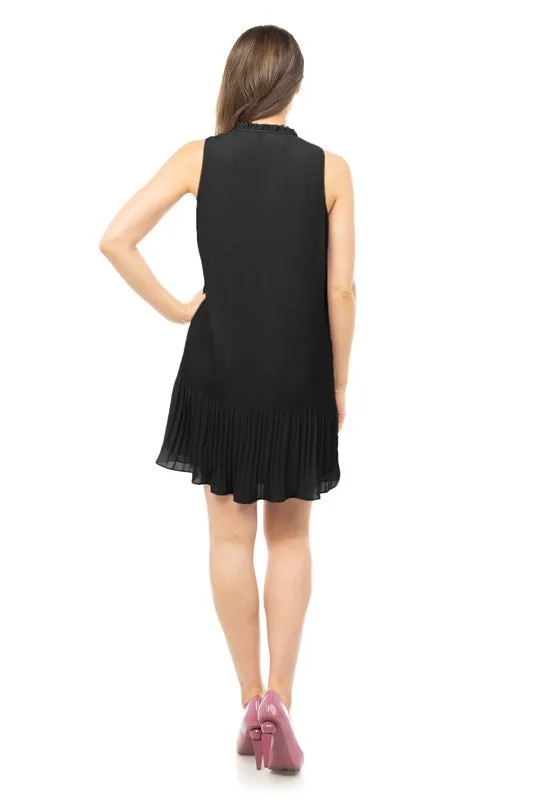 Leah's Pleated Mini Dress