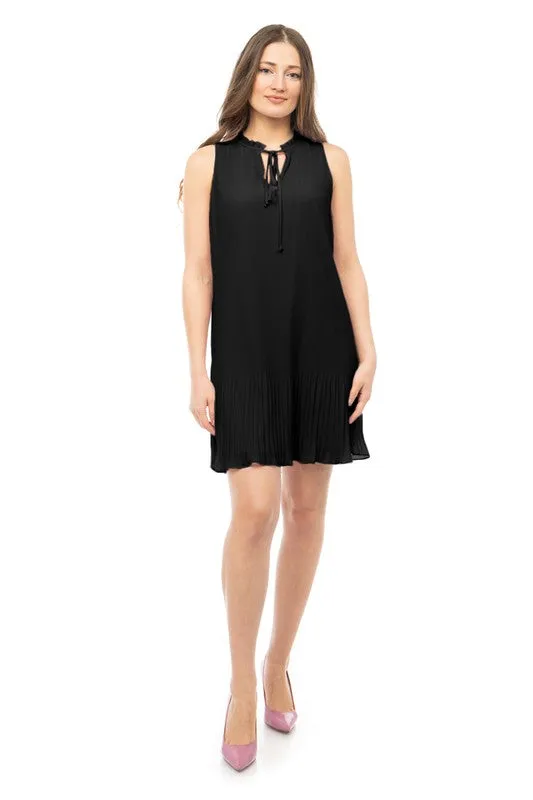 Leah's Pleated Mini Dress
