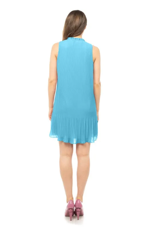 Leah's Pleated Mini Dress
