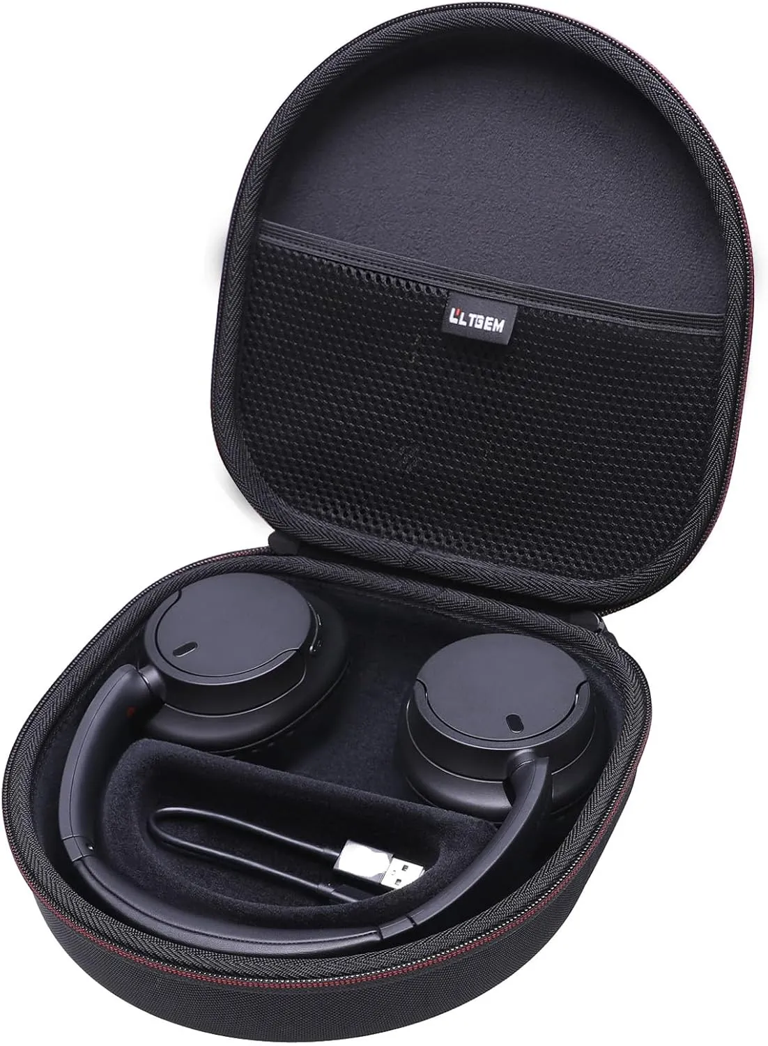 LTGEM Case Compatible with Sony WH-CH720N / WH-CH520 / WHCH710N / WH-CH510 Noise Canceling Wireless Headphones Bluetooth Over The Ear Headset, Black
