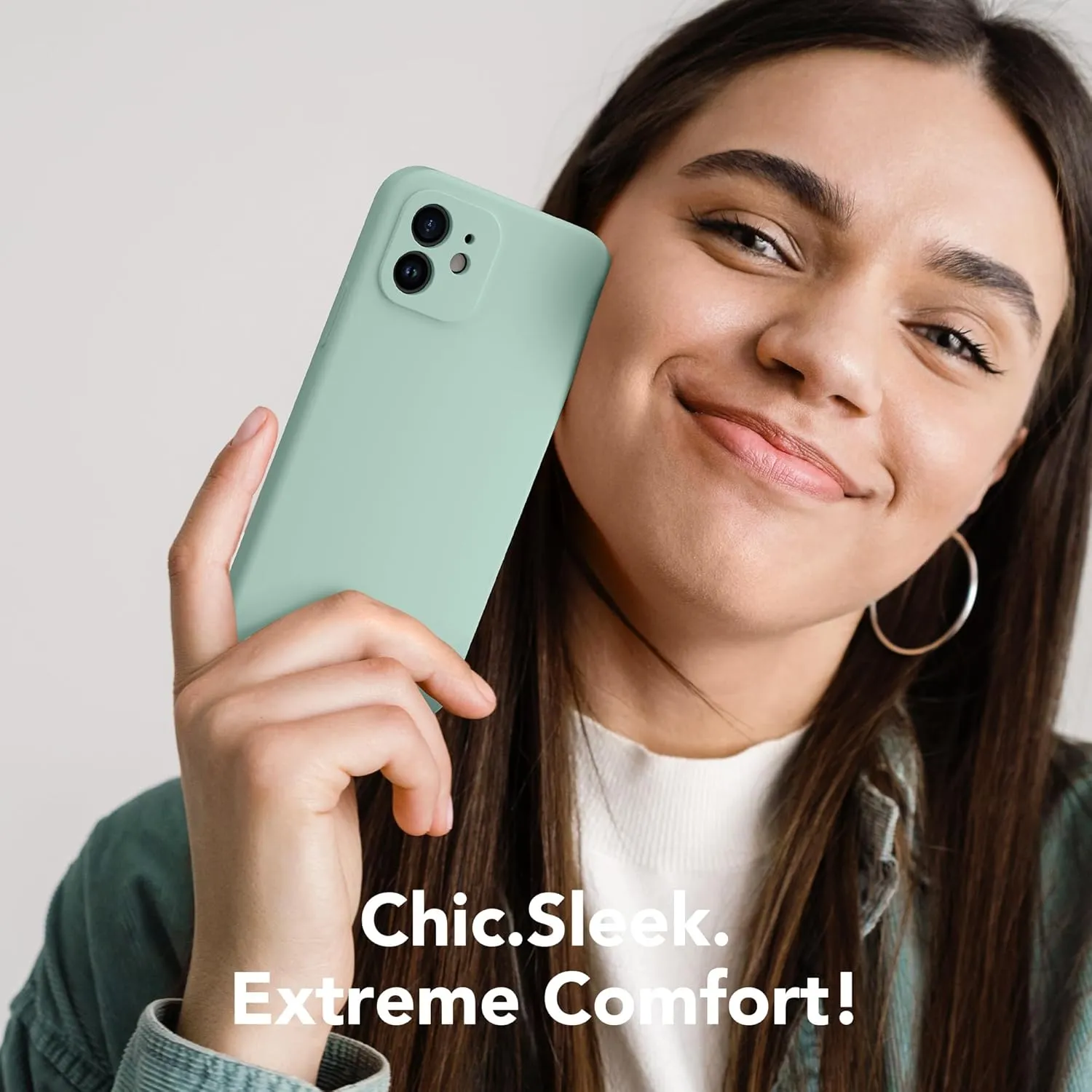 Magnetic for iPhone 12 Case, Compatible with MagSafe, [Full Camera Protection][Screen Protectors] Silicone Shockproof Protective Phone Case for iPhone 12 6.1", Mint
