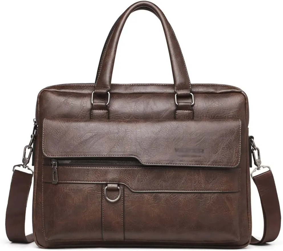 Men's Bag Handbag Shoulder Bag Vintage Men's Bag Briefcase Men's Crossbody Bag Briefcase(Black)