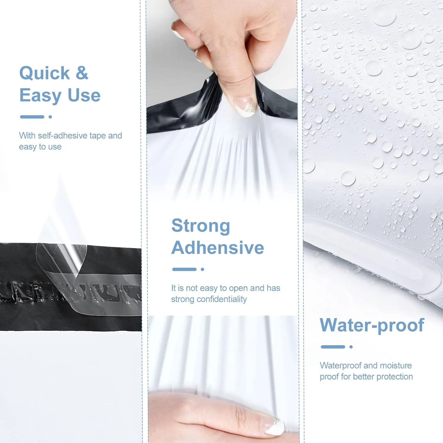 Metronic Poly Mailers 10x13 100 Pcs | Medium Shipping Bags for Clothing | Mailing Bags for Small Business, Shipping Envelopes,Packing Bags in White