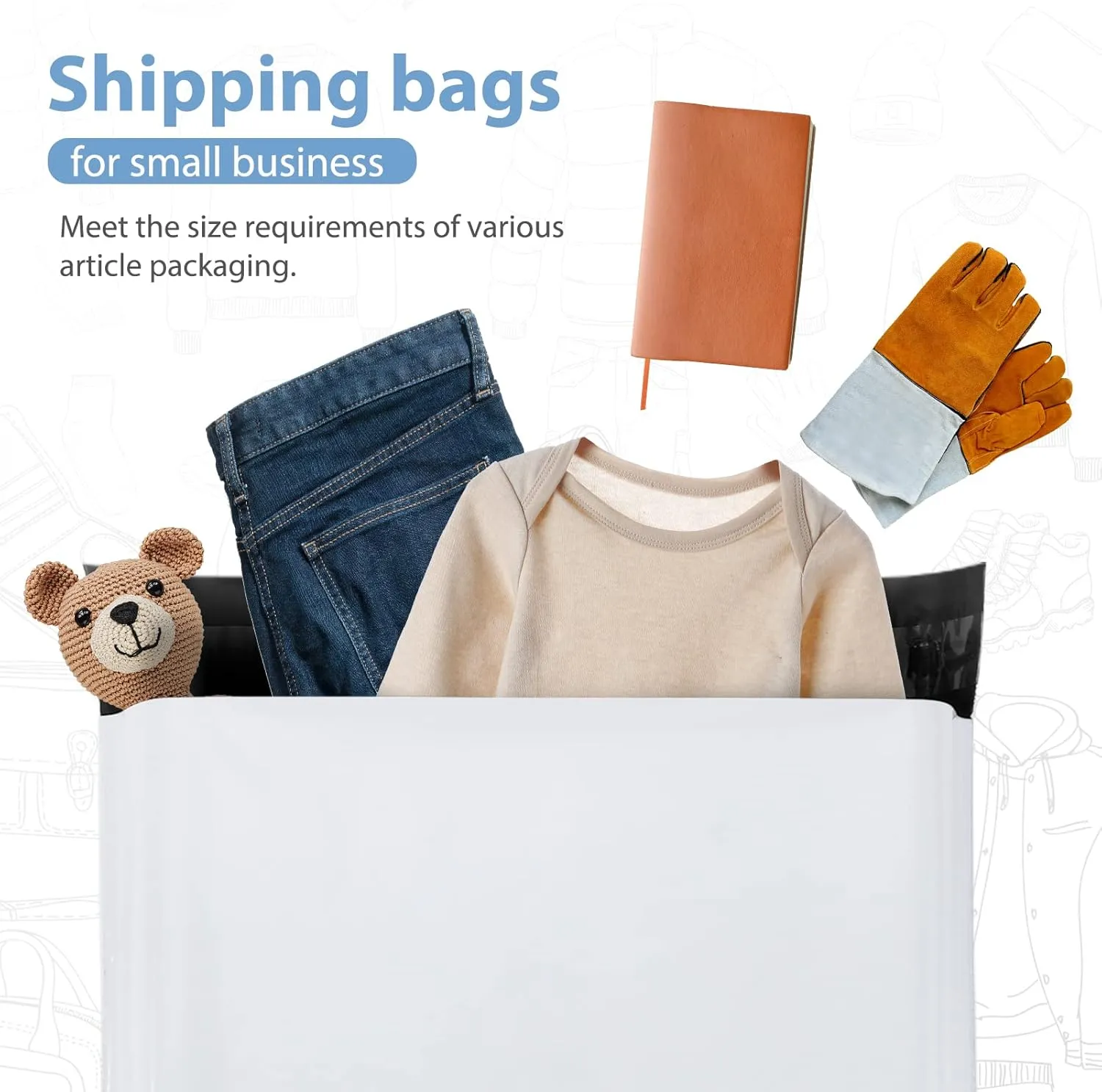 Metronic Poly Mailers 10x13 100 Pcs | Medium Shipping Bags for Clothing | Mailing Bags for Small Business, Shipping Envelopes,Packing Bags in White