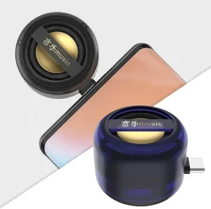 Mini Portable Speaker, Upgrade 5X Speaker Amplifier, Smartphone Sound Booster with Clear Audio, Universal Type-C Sound Box for Music Calls Parties Meetings (C)