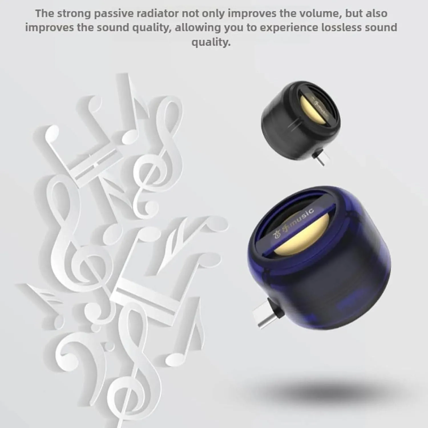 Mini Portable Speaker, Upgrade 5X Speaker Amplifier, Smartphone Sound Booster with Clear Audio, Universal Type-C Sound Box for Music Calls Parties Meetings (C)