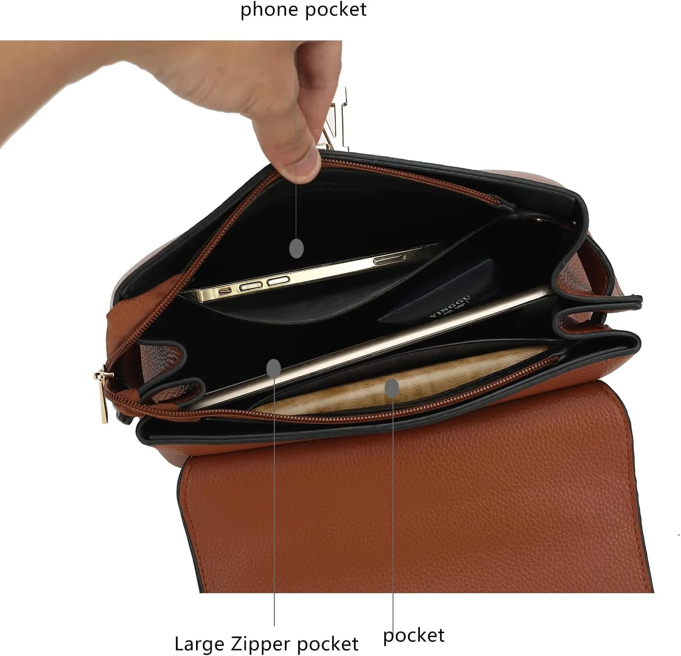 MKF Collection Satchel Bags for Women, Vegan Leather Work bag Top-Handle Shoulder bag Crossbody Handbag Purse