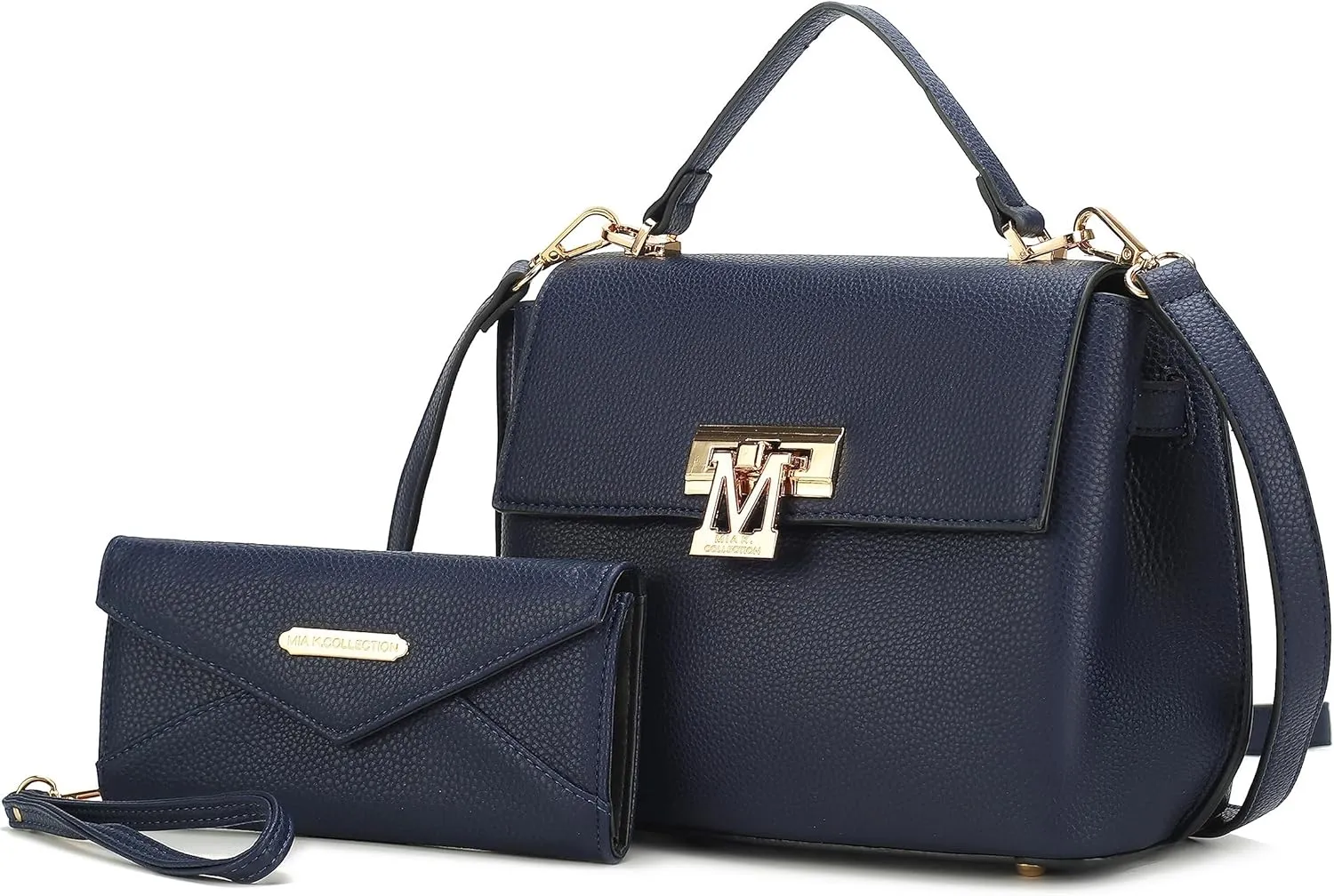 MKF Collection Satchel Bags for Women, Vegan Leather Work bag Top-Handle Shoulder bag Crossbody Handbag Purse