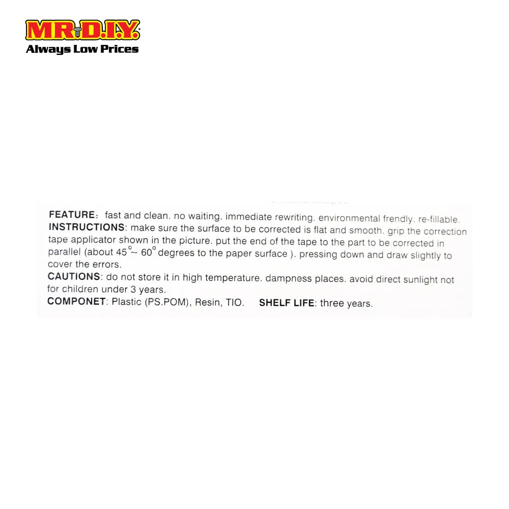 (MR.DIY) Affordable Jumbo Correction Tape - MR4965 Set (3pcs)