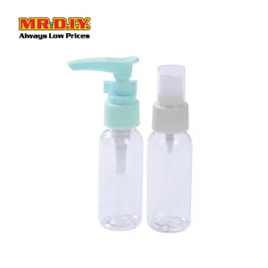 (MR.DIY) Mini Travel Transparent Spray & Pump Bottle Set (60ml)
