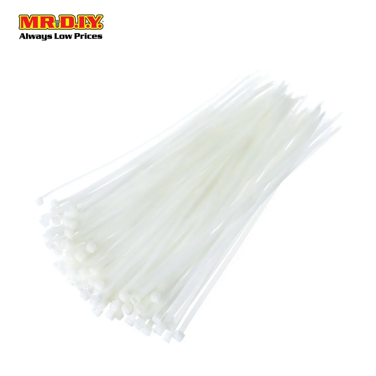 (MR.DIY) White Cable Ties (5mm x 30cm) 100pcs