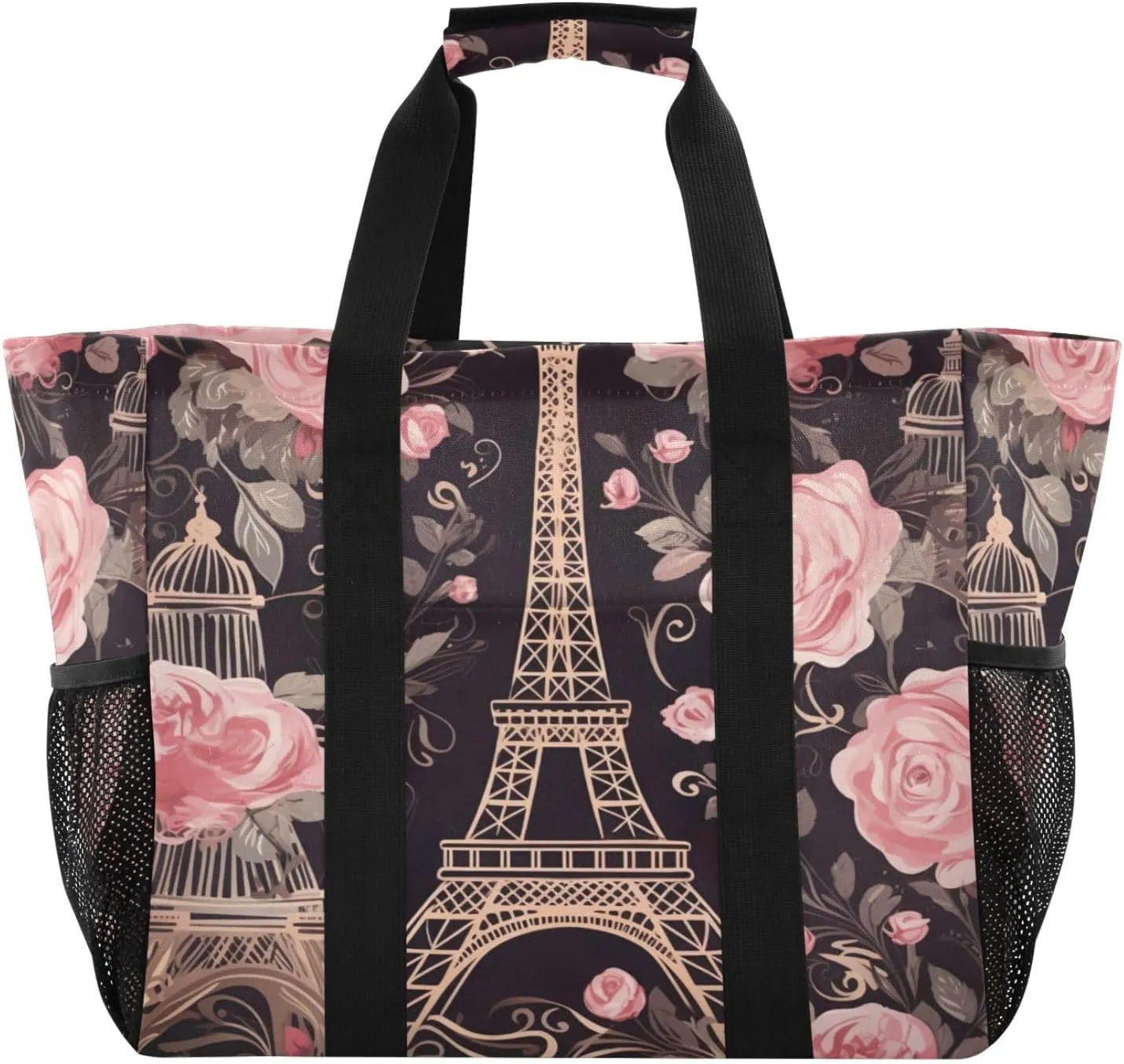 Nander Colorful Cocktail Foldable Tote Bag Waterproof Sandproof Women Beach Bag Handbag Gym Bag Travel Shopping Bag