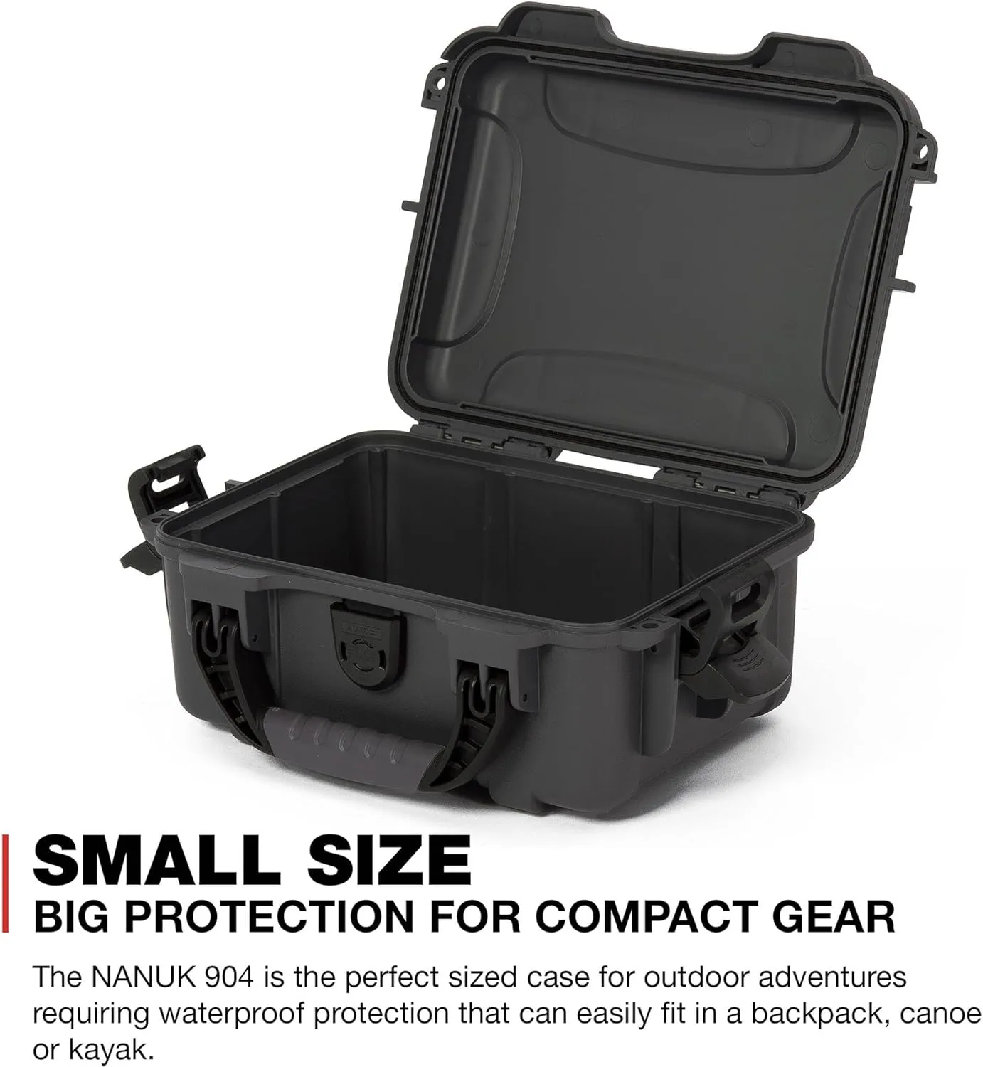 Nanuk 904R Eco-Friendly Recycled Resin Empty Hard Case- Waterproof, Dustproof and Impact Resistant- Go Green and Minimize Your Carbon Footprint, Black