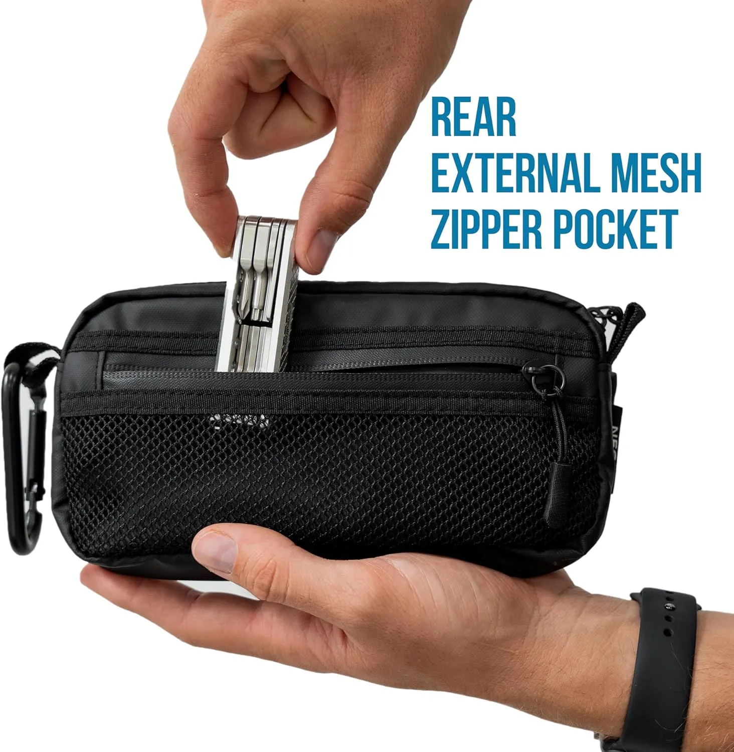 NEO Production Zipper Bags - Electronics & Camera Accessories Bag - Cable organizer, Gear Accessory Pouch, Travel Camera Essentials (Extra Small, Black)