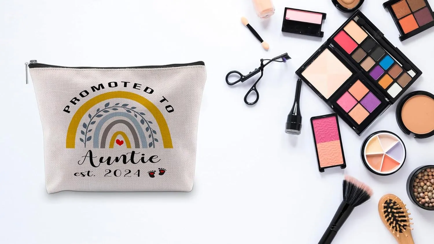 New Aunt Gifts 2024, Promoted To Auntie 2024, Pregnancy Announcement Idea New Auntie Gifts, New Auntie Gifts First Time From Sister, Aunt To Be Gifts, Makeup Bag Cosmetic Bag For Aunt 2024