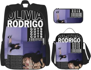 Olivia Songwriter Actress Rodrigo Laptop Backpack With Usb Charging Port Large Travel Bags Unisex Adult Gym Bags Daypack for Shopping Portable Work Rucksack Computer Bag for Men&Women