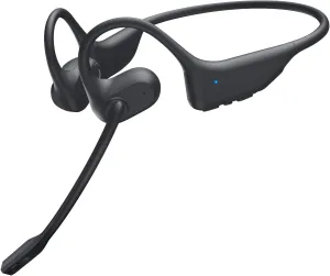 Open Ear Headphones with Mic, Bluetooth 5.3 Headset with AI Noise Cancelling Mic & Mute Function, Wireless Headset for Work, Sports, Drive