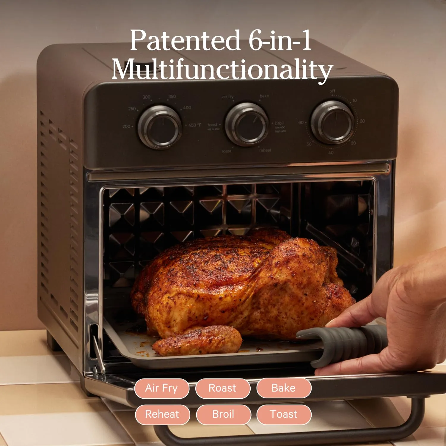 Our Place Wonder Oven Essentials Kit | Extra Air Fryer Basket & Nonstick Ceramic-Coated Bake Pan | Oven Safe, Eco-Friendly | Steam