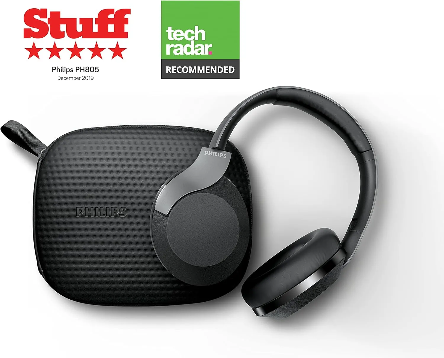 Philips PH805 Active Noise Canceling (ANC) Over Ear Wireless Bluetooth Performance Headphones w/Hi-Res Audio, Comfort Fit and 30 Hours of Playtime (TAPH805BK)