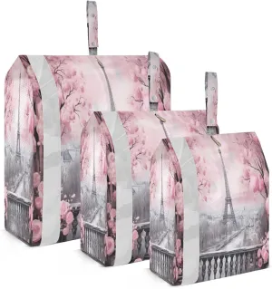 Pink Flower Paris Garden Compression Packing Cubes Large Travel Packing Cubes Luggage Organizers for Suitcases Travel Bag for Women Travel Accessories