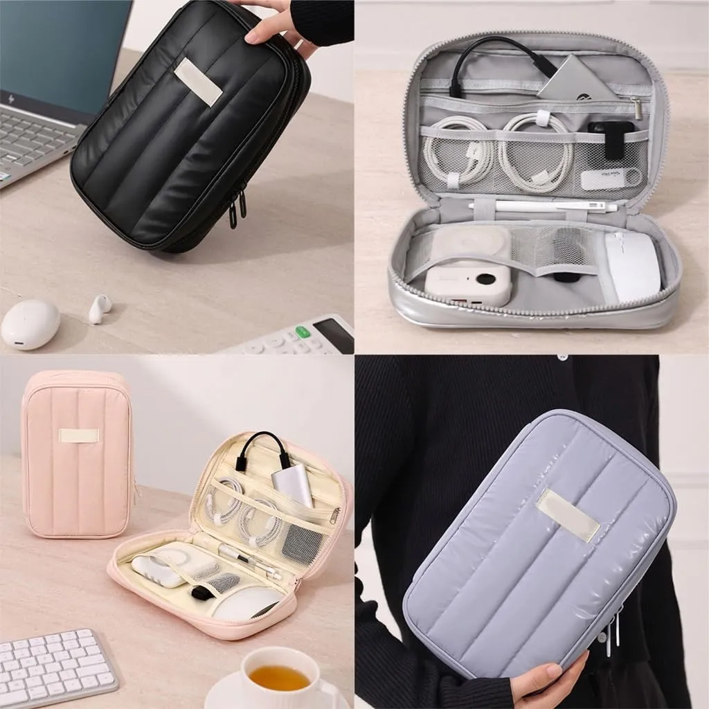 Portable Data Cable Storage Bag Travel Cable Organizers Pouches Electronic Accessories Carry Case for Earphone