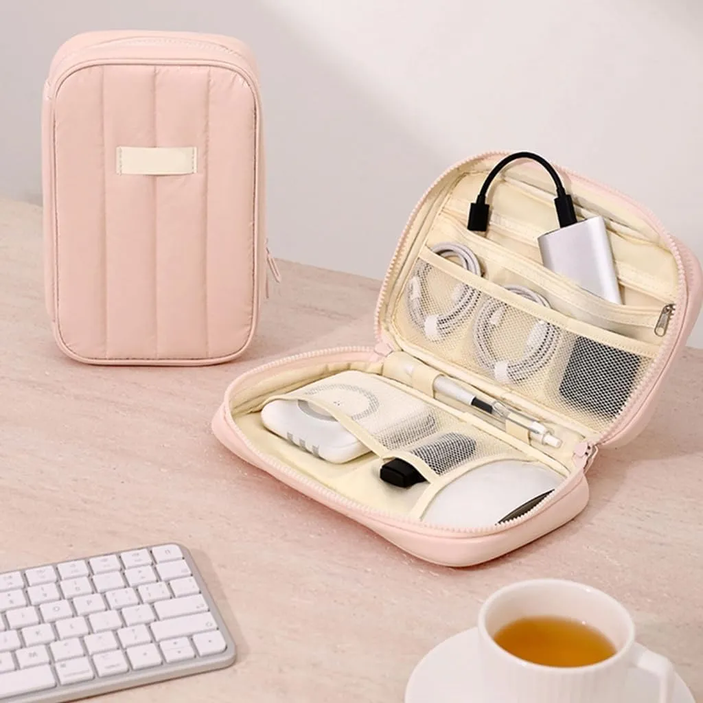 Portable Data Cable Storage Bag Travel Cable Organizers Pouches Electronic Accessories Carry Case for Earphone