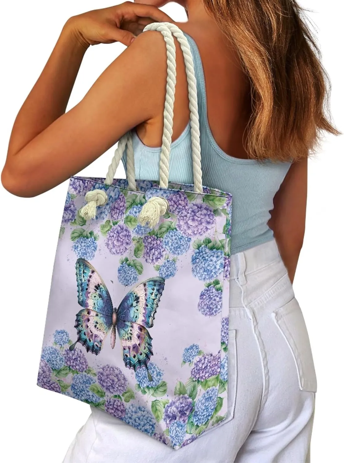 Reusable Grocery Bags Beach Bag for Women Tote Bags with Zipper