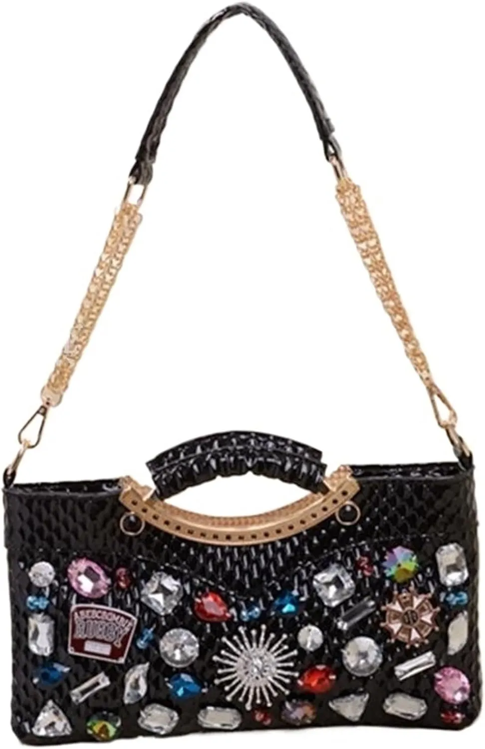 Rhinestone Bags Women Handbags Lady Diamond Rhinestone Chain Evening Bag All-Match Underarm Bag Shoulder Crossbody Bags