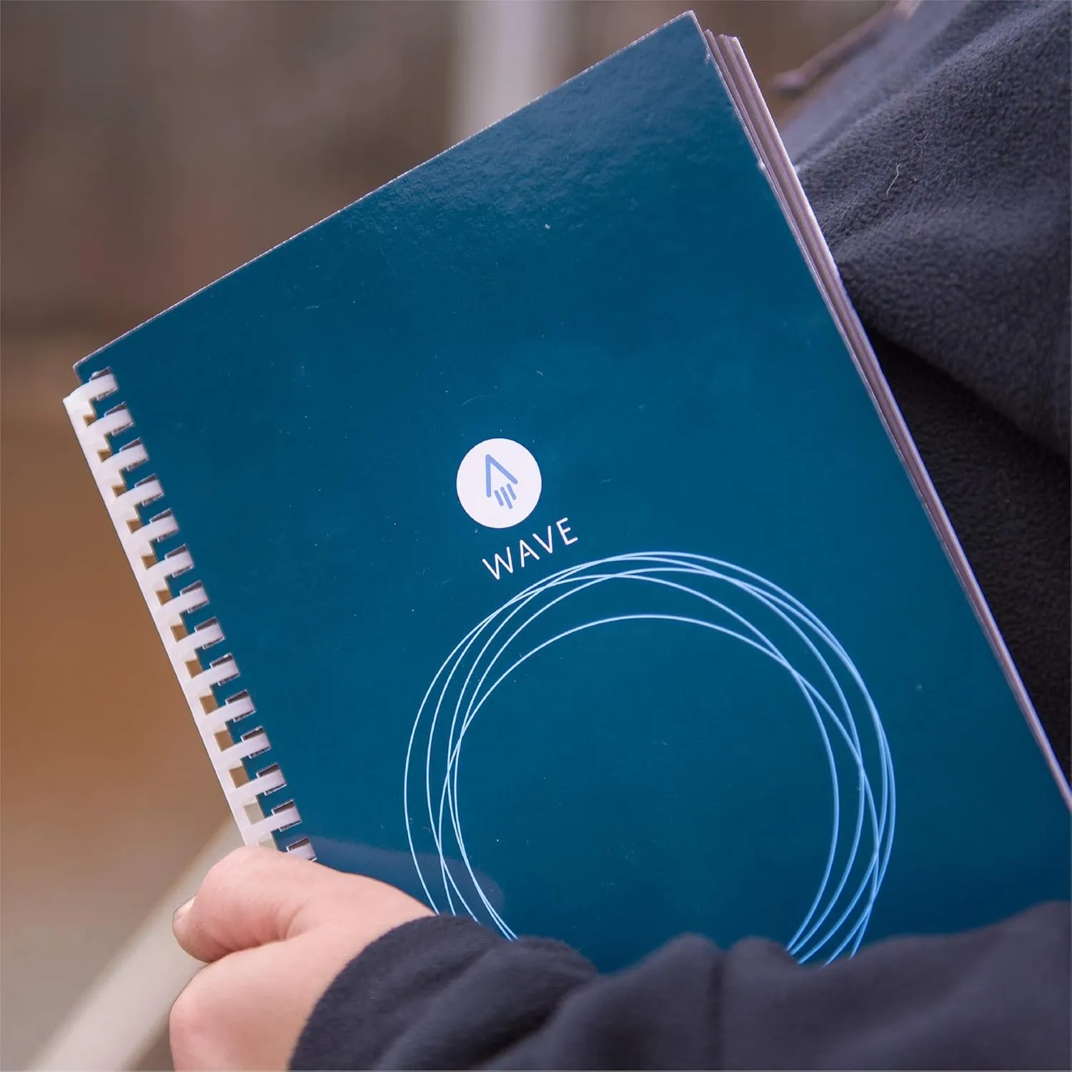 Rocketbook Wave Smart - Dotted Grid Eco-Friendly Notebook with 1 Pilot Frixion Pen Included - Standard Size (8.5" x 9.5"), BLUE (WAV-S)