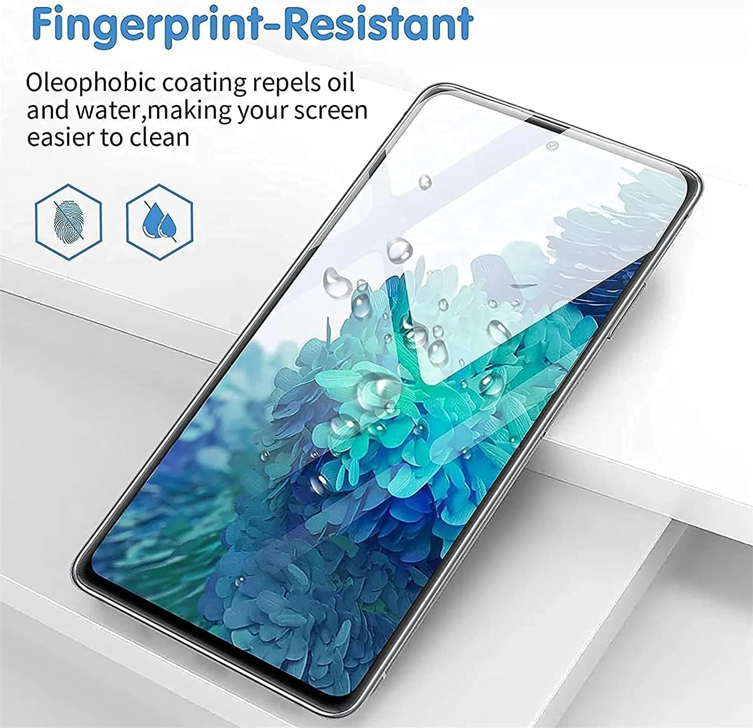 Screen Protector and Camera Protector, [3 Screen  3 Camera Protectors][Support Fingerprint] Tempered Glass for Samsung Galaxy S20 FE 5G/4G